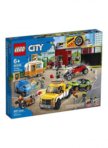 897-Piece City Tuning Workshop Toy Car Garage Building Toy