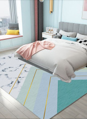 1 Piece Bedroom Rug Luxury Geometric Pattern Color Block Carpet multicolour 140*200(W*L)cmcm