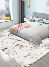 1 Piece Bedroom Rug Trendy Geometric Pattern Nordic Style Carpet multicolour 140*200(W*L)cmcm