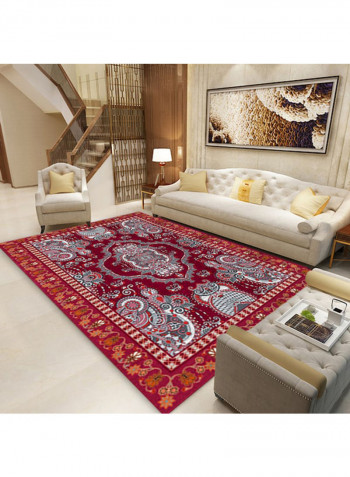 Geometry Designed Carpet Red 140x200cm