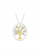 14 Karat Gold And 925 Sterling Silver 0.04 Ct Diamond Studded Tree Of Love Pendant Necklace reviews 14 Karat Gold And 925 Sterling Silver 0.04 Ct Diamond Studded Tree Of Love Pendant Necklace