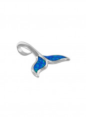 925 Sterling Silver Opal Studded Pendant Necklace