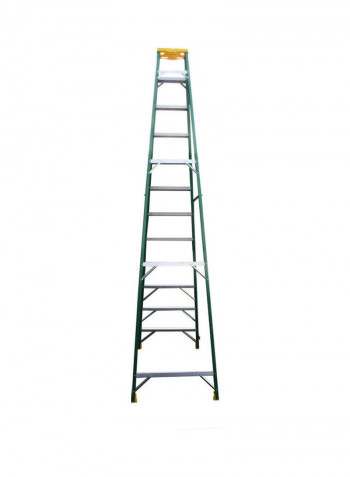 Fiber Glass Single Sided Ladder Green 360x16x79.5cm
