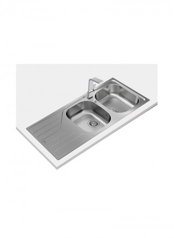 Universe 80 T-Xp 2B 1D Inset Reversible Stainless Steel Sink Stainless Steel 1160x500x170mmmm