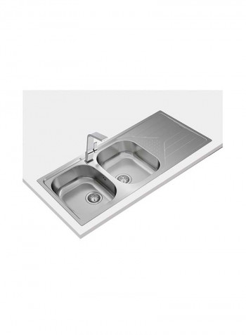 Universe 80 T-Xp 2B 1D Inset Reversible Stainless Steel Sink Stainless Steel 1160x500x170mmmm