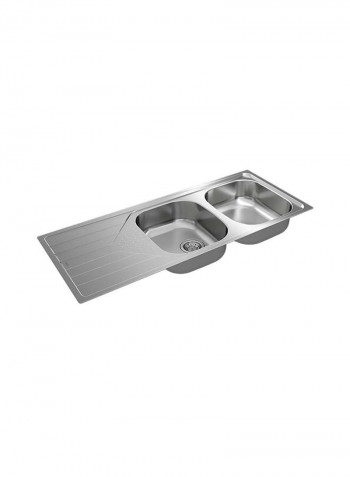 Universe 80 T-Xp 2B 1D Inset Reversible Stainless Steel Sink Stainless Steel 1160x500x170mmmm