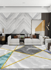 1 Piece Living Room Rug Dustproof Color Block Softness Carpet multicolour 140*200(W*L)cmcm