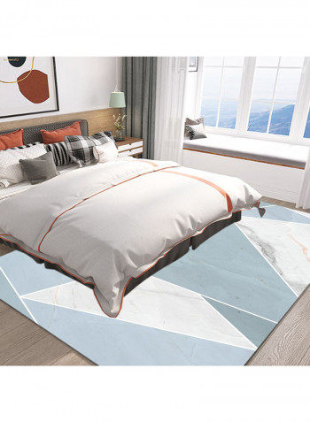 Anti-Slip Carpet Blue/White 140x200cm
