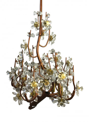 Chandelier Bronze/White/Gold 50x80centimeter