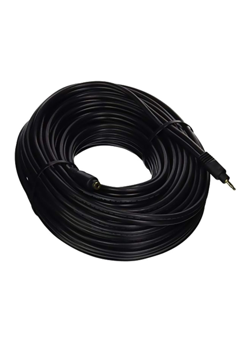 Female To Male Stereo Extension Cable 75feet Black