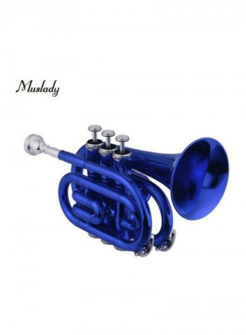 Pack Of 5 Mini Pocket Trumpet Set With Pair Of Gloves, Cleaning Cloth, Carrying Case And Strap