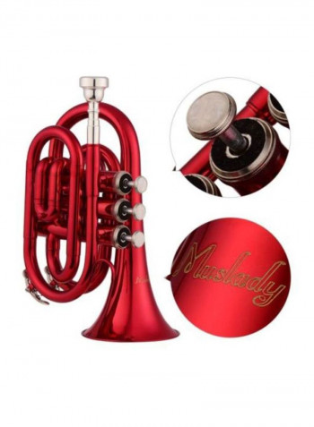 Pocket Trumpet Wind Instrument With Accessories Set