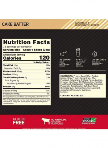 Gold Standard Whey Protein Powder - Cake Batter
