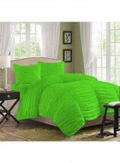 3-Piece Duvet Cover Set Cotton Parrot Green 53 x 78inch