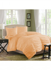 3-Piece Duvet Cover Set Cotton Beige 114 X  96inch