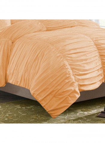 3-Piece Duvet Cover Set Cotton Beige 114 X  96inch