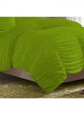 3-Piece Duvet Cover Set Cotton Parrot Green 102 x 86inch