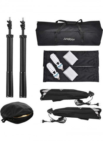 Photography Studio Softbox Lighting Tent Kit Black/White