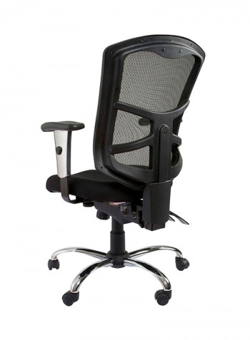 Cadeira Medium Back Mesh Chair Black/Silver 50x46centimeter