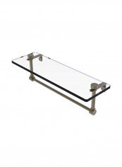 Towel Bar With Glass Shelf Antique Brass 16x5inch