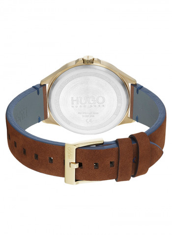 Men's Leather Analog Wrist Watch 1530134