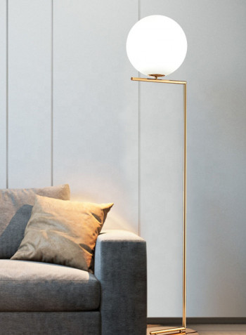 Nordic Style LED Glass Floor Lamp Gold/White 45 x 34 x 162centimeter