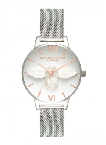 Women's Stainless Steel 3D Bee Analog Watch OB16AM146