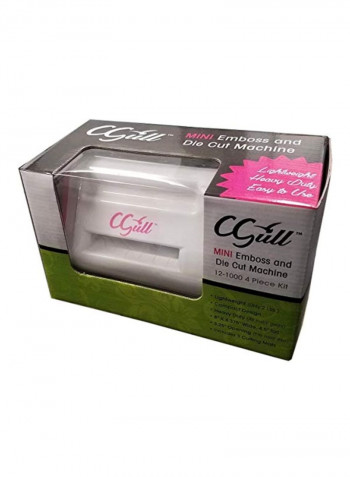 4-Piece Mini Emboss And Die Cut Machine Kit White