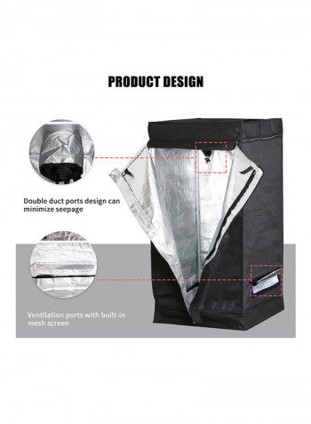 Growing Plant Flower Highly Reflective Waterproof Mylar Indoor Grow Tent Kit Black