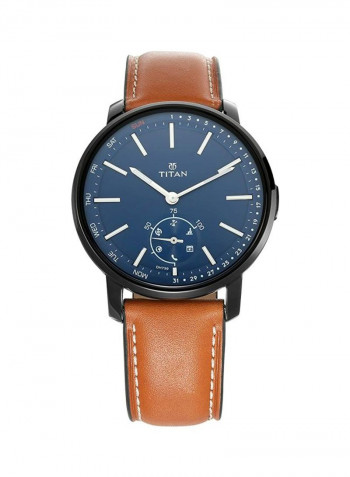 Men's Leather Analog Watch