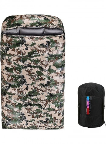 Lightweight Double Sleeping Bag with Compression Sack 220 x 130cm