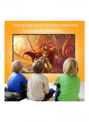 LED Full HD 1080P Projector For Home Beamer F10 Black
