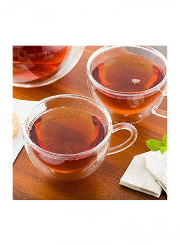 Glass Tea Cup Clear 21.6x9.2x3.7inch