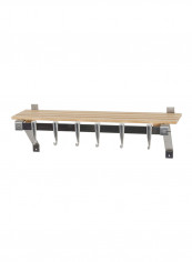 Wall Pot Rack Brown/Silver 30inch