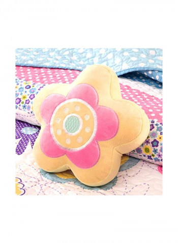 4-Piece Coverlet Set Blue/Pink/Beige