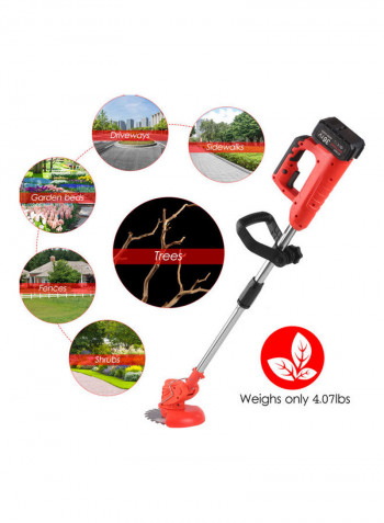 Battery-Powered Cordless Garden Trimmer Edger Multicolour