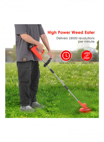 Battery-Powered Cordless Garden Trimmer Edger Multicolour
