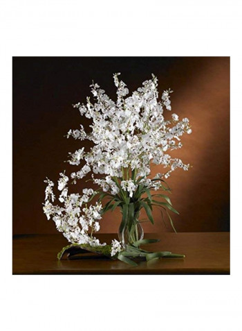 12-Piece Dancing Lady Flower Set White/Green