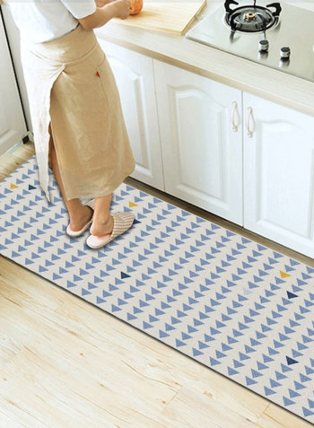 Simple Triangles Pattern Thick Non-Slip Soft Rug Blue 120*160(W*L)cmcm