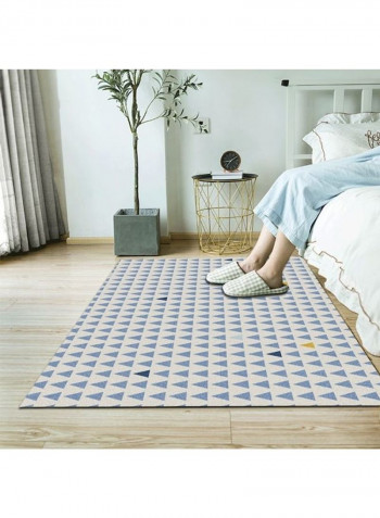 Simple Triangles Pattern Thick Non-Slip Soft Rug Blue 120*160(W*L)cmcm