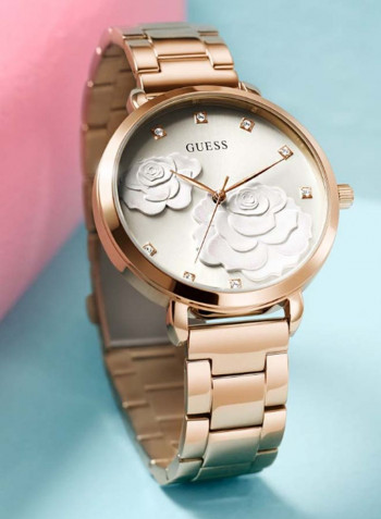 Women's Sparkling Rose Water Resistant Stainless Steel Analog Watch GW0244L2