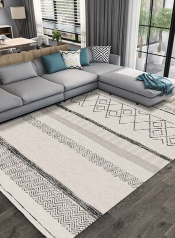 Ethnic Style Geometric Pattern Anti-Slip Washable Rug multicolour 120*160(W*L)cmcm