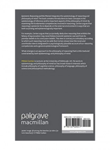 Epistemic Reasoning And The Mental (Palgrave Innovations In Philosophy) Hardcover