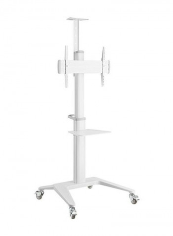 Ultra Modern Aluminum Tv Cart  White