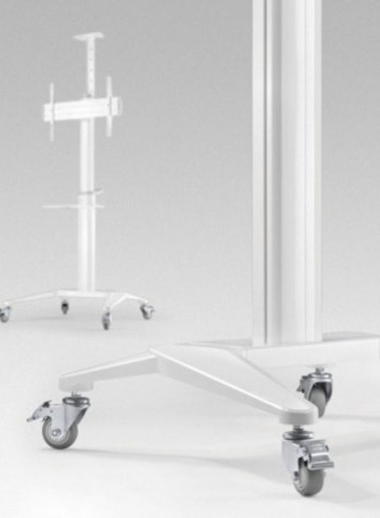 Ultra Modern Aluminum Tv Cart  White