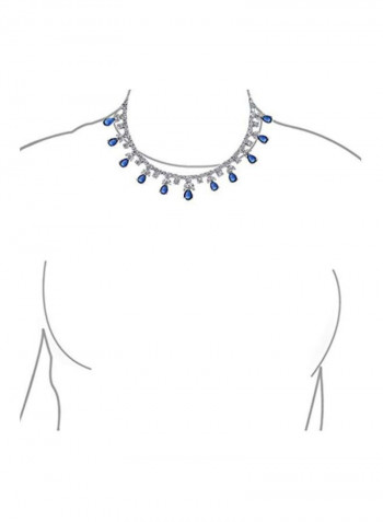 Brass Cubic Zirconia Studded Necklace