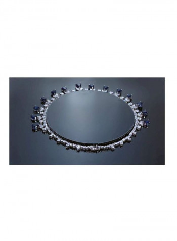 Brass Cubic Zirconia Studded Necklace