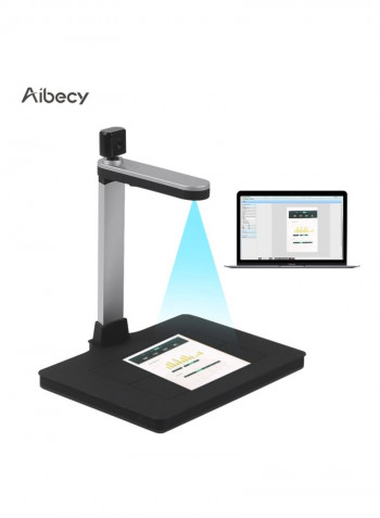 Portable High Definition Document Scanner 43.5x8.5x36cm Silver/Black