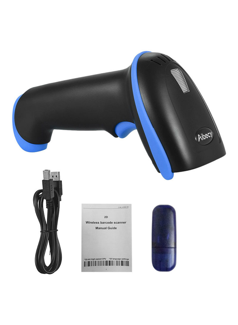 USB Wired Handheld Barcode Scanner Blue/Black