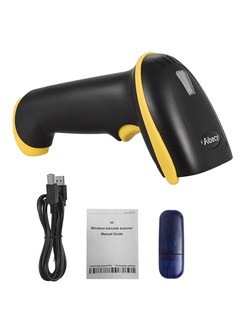 USB Wired Handheld Barcode Scanner Yellow/Black
